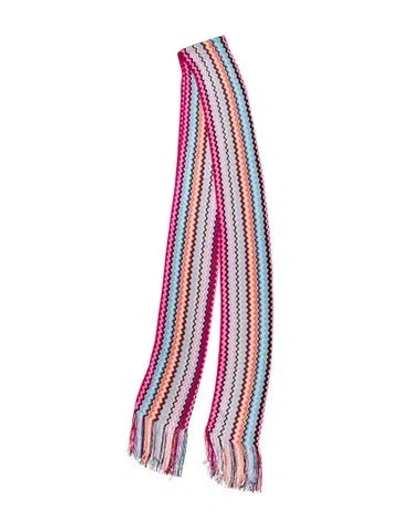 Pre-owned Missoni Striped Scarf W/ Tags In Purple