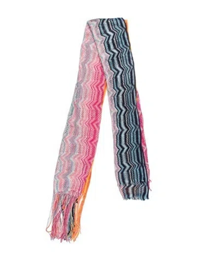 Pre-owned Missoni Striped Scarf In Yellow