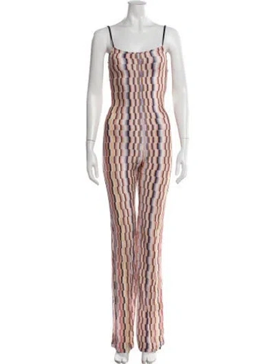 Pre-owned Missoni Striped Scoop Neck Jumpsuit In Multi