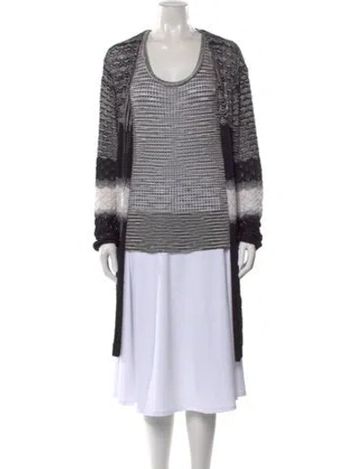 Pre-owned Missoni Striped Scoop Neck Sweater In Black