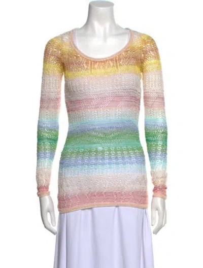 Pre-owned Missoni Striped Scoop Neck Sweater In Multi