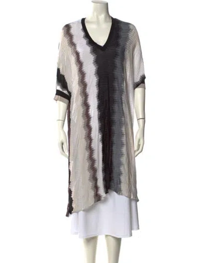 Pre-owned Missoni Striped Scoop Neck Sweater In Neutral