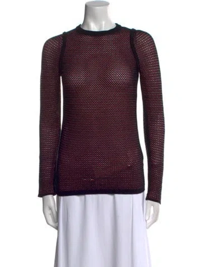 Pre-owned Missoni Striped Scoop Neck Sweater In Red