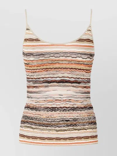 MISSONI STRIPED SCOOP NECK TANK TOP