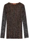 Missoni Striped Sequin-embellished Ribbed-knit Jumper In Black