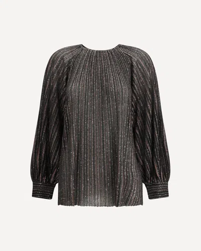 MISSONI STRIPED SEQUINED BLOUSE