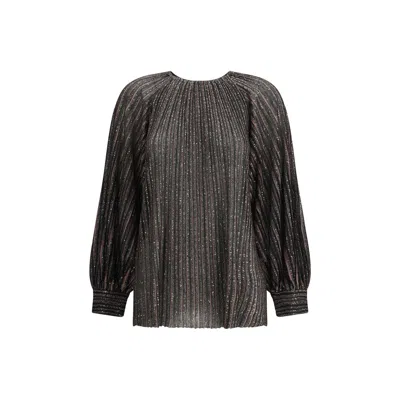 MISSONI STRIPED SEQUINED BLOUSE