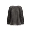 Missoni Striped Sequined Blouse In Black