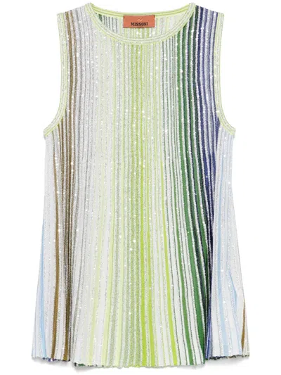 MISSONI STRIPED SEQUINS TOP