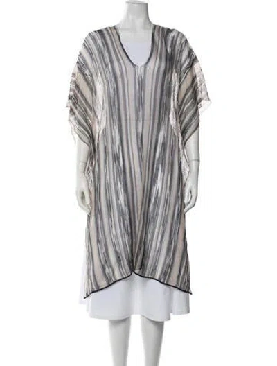 Pre-owned Missoni Striped Shawl In Blue