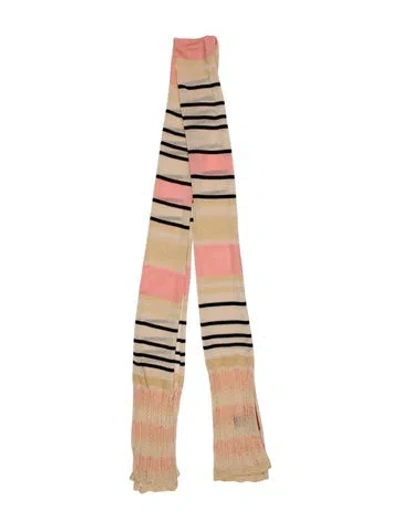 Pre-owned Missoni Striped Shawl In Neutral