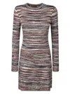 Missoni Striped Short Dress In Multicolour