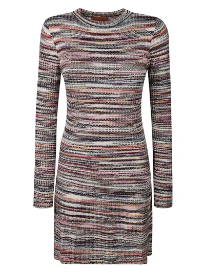Missoni Striped Short Dress In Multi
