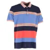 Missoni Striped Short Sleeve Polo Shirt In Multicolor Cotton In Multi