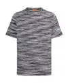 Missoni Man T-shirt Midnight Blue Size Xxl Cotton In Gray