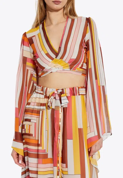Missoni Striped Silk Tied Top