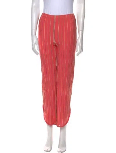 Pre-owned Missoni Striped Skinny Leg Pants In Pink