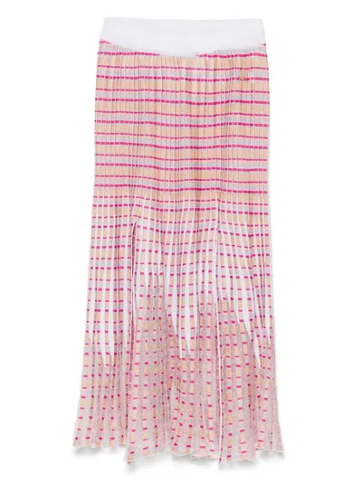 Missoni Kids' Striped Skirt In Pink