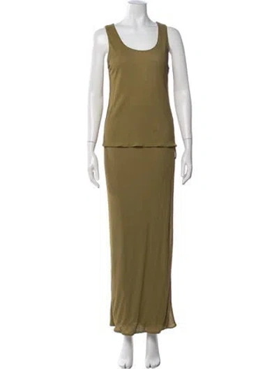 Pre-owned Missoni Striped Skirt Set In Green