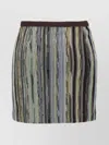 Missoni Striped Skirt With Button And Elastic Waistband