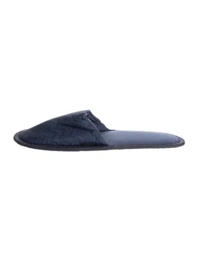 Pre-owned Missoni Striped Slippers W/ Tags In Blue