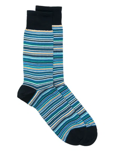 Missoni Striped Socks In Blue