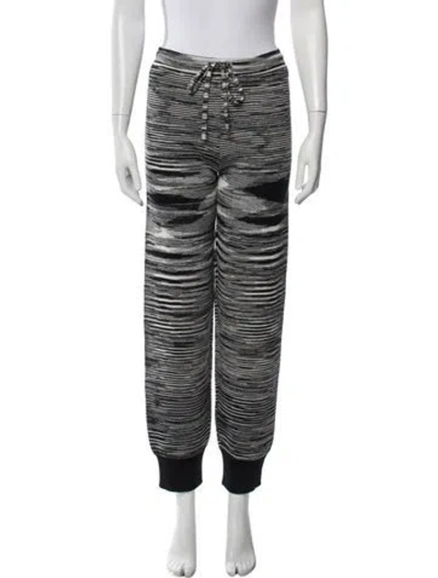 Pre-owned Missoni Striped Straight Leg Pants In Black