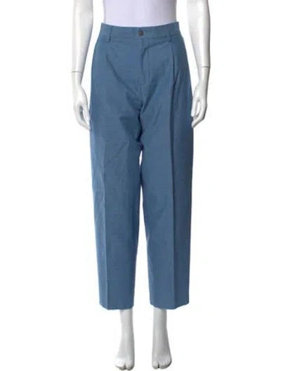 Pre-owned Missoni Striped Straight Leg Pants In Blue