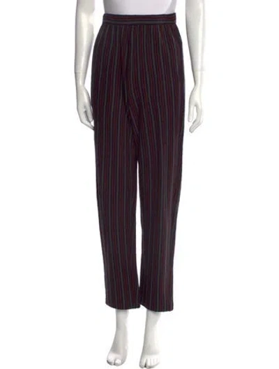 Pre-owned Missoni Striped Straight Leg Pants In Gray