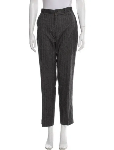 Pre-owned Missoni Striped Straight Leg Pants In Gray