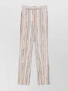 Missoni Striped Straight Leg Trousers With Button Detailing