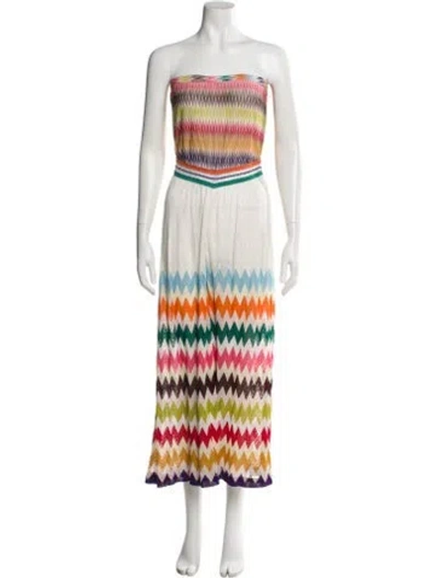 Pre-owned Missoni Striped Strapless Jumpsuit In Multi