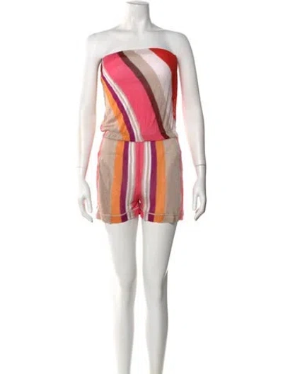 Pre-owned Missoni Striped Strapless Romper
