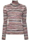 Missoni Rollkragenpullover Aus Rippstrick In Space-dye-optik In 粉色