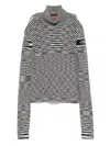 Missoni Striped Sweater In Black