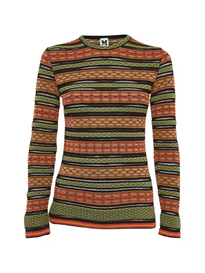 Pre-owned Missoni Striped Sweater In Green