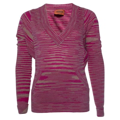 Pre-owned Missoni , Striped Sweater In Pink And Beige