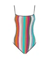Missoni One-piece Swimsuit In Light Blue