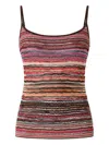 Missoni Striped Tank Top In Black