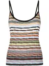 Missoni Striped Tank Top In Blue
