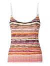 Missoni Striped Tank Top In Pink