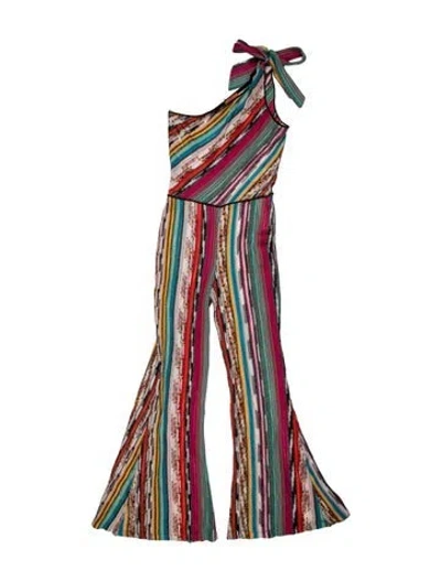 Pre-owned Missoni Striped Tie Neck Jumpsuit In Red
