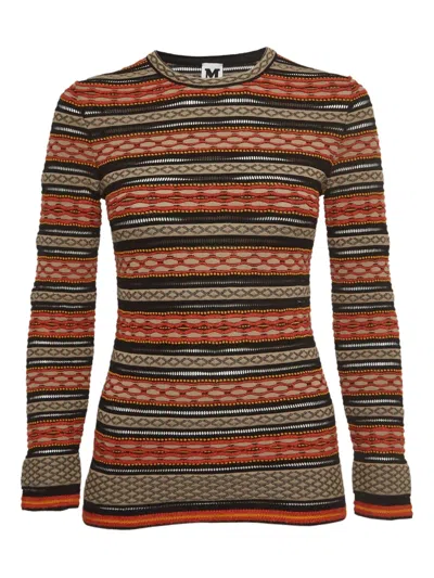 Pre-owned Missoni Striped Top In Brown