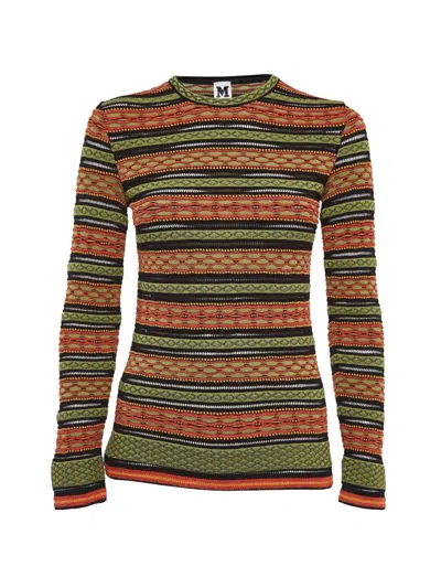 Pre-owned Missoni Striped Top In Green