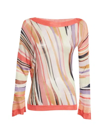 Pre-owned Missoni Striped Top In Neutral
