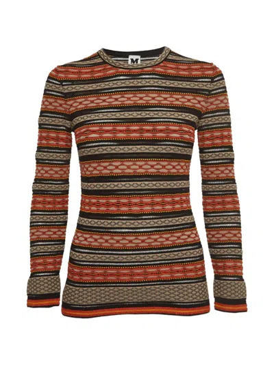 Pre-owned Missoni Striped Top In Red