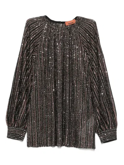 MISSONI STRIPED TOP WITH SEQUINS