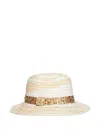 Missoni Striped Trimmed Hat In Brown