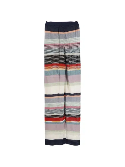 Pre-owned Missoni Striped Trousers In Neutral