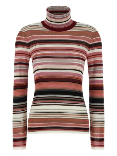 MISSONI STRIPED-TURTLENECK SWEATER